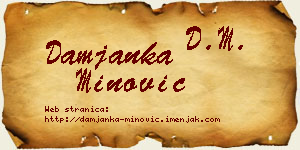 Damjanka Minović vizit kartica